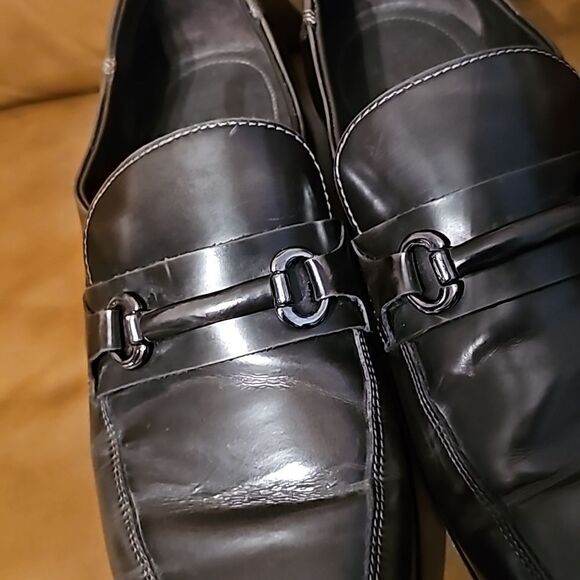 BRUNO MAGLI Smoke Gray Leather Horsebit Loafers - Size 13‎ main image 8